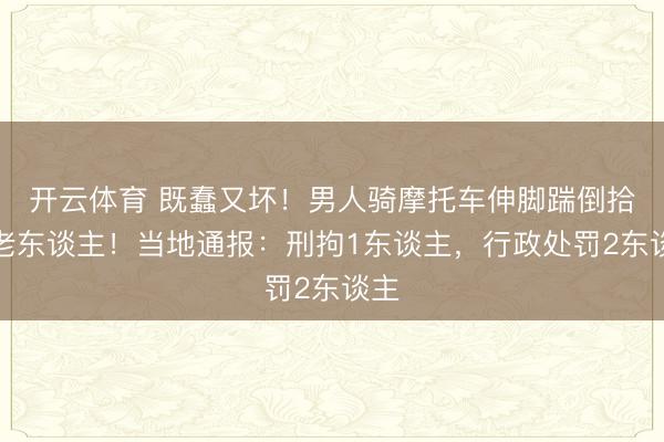 开云体育 既蠢又坏！男人骑摩托车伸脚踹倒拾荒老东谈主！当地通报：刑拘1东谈主，行政处罚2东谈主