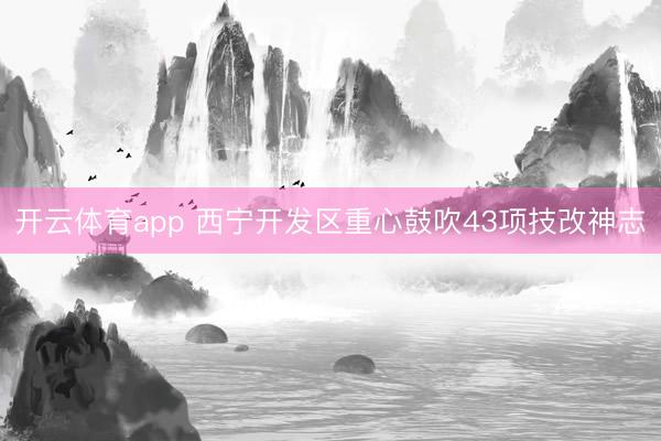 开云体育app 西宁开发区重心鼓吹43项技改神志