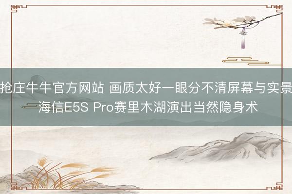 抢庄牛牛官方网站 画质太好一眼分不清屏幕与实景 海信E5S Pro赛里木湖演出当然隐身术