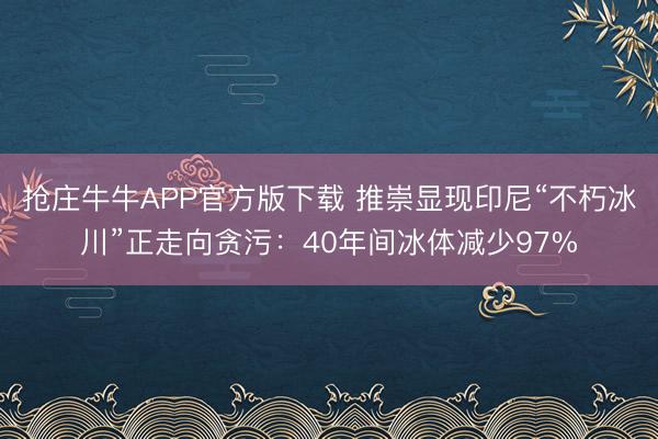 抢庄牛牛APP官方版下载 推崇显现印尼“不朽冰川”正走向贪污：40年间冰体减少97%