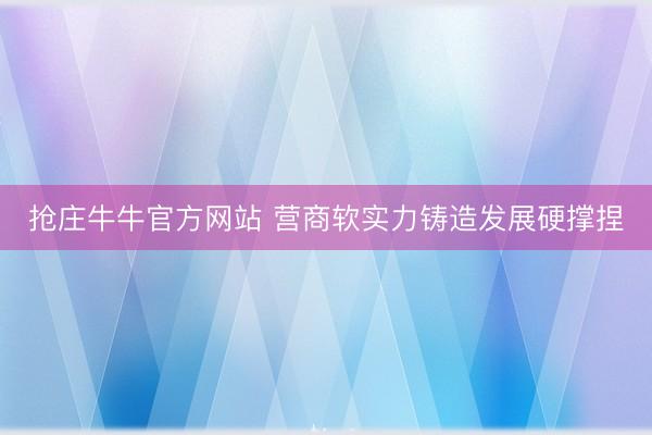 抢庄牛牛官方网站 营商软实力铸造发展硬撑捏